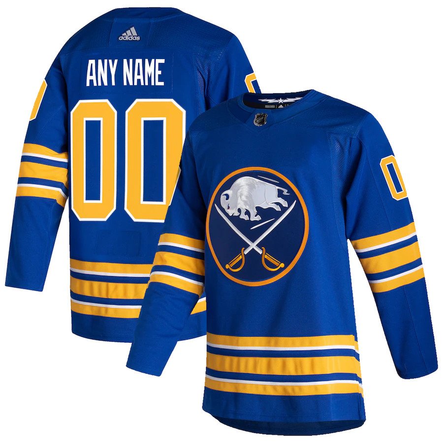 Custom Buffalo Sabres Name and Number Home Royal Authentic Stitched Hockey Jersey